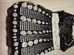 水玉模様 シースルノースリーブトップス