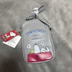 PEANUTS スヌーピー スマホショルダー SSP-03 グレー