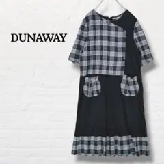 DUNAWAY☆半袖ワンピース【42】ブラック