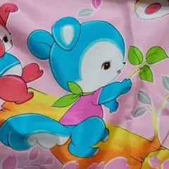 大きなくまちゃんパネル柄　昭和レトロ生地