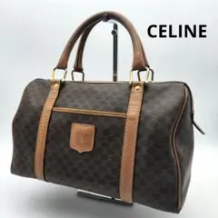 CELINE マカダム柄 ミニボストンバッグ ハンドバッグ PVC セリーヌ