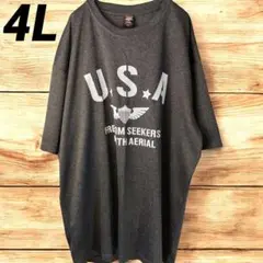 4L メンズ Tシャツ USA ミリタリー ポリエステル 100%