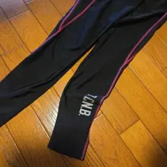 黒/ピンク スリムフィット タイツレディース