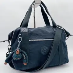KIPLING キプリング　2way ショルダーバッグ　ハンドバッグ　ネイビー