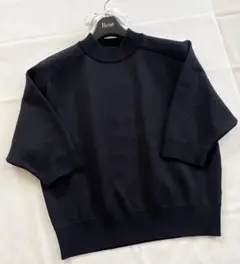 新品同様♡CEST MOIセモア♡ハイネック五分袖ニット ネイビー
