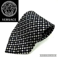 ☆訳あり特価☆VERSACE シルク チェック柄 ネクタイ