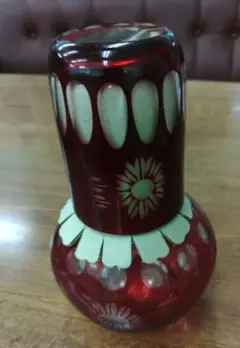 冠水瓶　切子ガラス