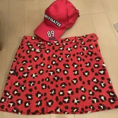 ヒョウ柄カジュアルスカート＆キャップ