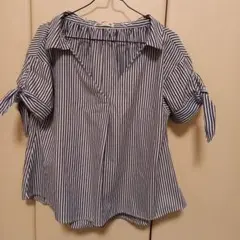 ストライプシャツ　フリーサイズ