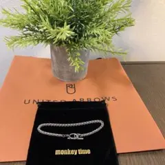 【新品未使用】monkey time シルバーチェーンブレスレット