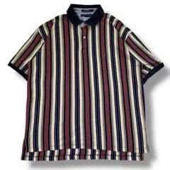 F550　【即購入OK】　TOMMY HILFIGER　半袖ポロシャツ　XL　紺