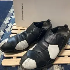 COMME des GARCONS サッカーボール パッチワークレザーシューズ