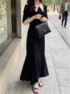 GRL ハイウエストマーメイドスカート 黒 ロング Lサイズ レディース 服
