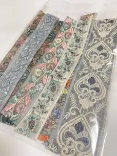 50cmインド刺繍リボンアソートセット　3m