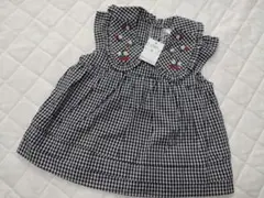【新品タグ付き】プティマイン　いちごブラウス　100サイズ