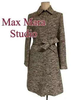 ★マックスマーラ★Max Mara Studio ロングコート ツィード 希少