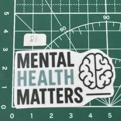 自作ステッカー Mental Health Matters メンタルヘルス