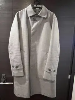 未使用級 マッキントッシュ ダンケルド ステンカラーコート 千鳥格子 34S 灰 MACKINTOSH】【NEW DUNKELD】ゴム引きステンカラーコート(コート