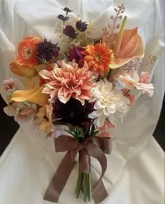 アーティフィシャルフラワー　クラッチブーケ　造花ブーケ　ウエディング　前撮り