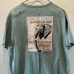 MEN'S MELROSE 象バックプリント Tシャツ グリーン