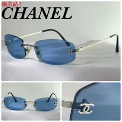 (極美品!)CHANEL シャネル ココマーク 縁なし 4002 サングラス