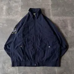 90s OLD PUMA ナイロンジャケット 刺繍ロゴ XL 黒 A116