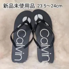 カルバンクライン　ビーチサンダル　ユニセックス　24cm相当　黒