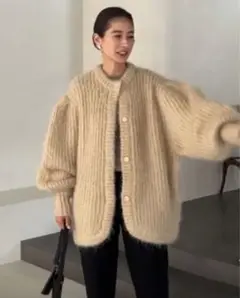 新品未使用 clane color mohair shaggy cardigan