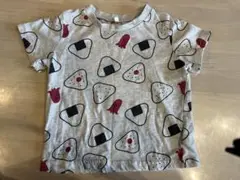 おにぎり柄 グレー Tシャツ　110