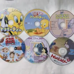 アニメDVDアラカルト6枚セット トゥイーティー、ディズニー、トムとジェリー