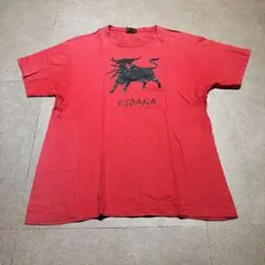 スペイン　闘牛　半袖　tシャツ　赤　レッド　M