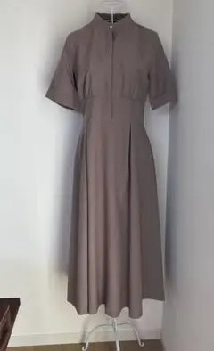 ブラウン 半袖 ロングワンピース　新品未使用♡