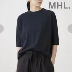 美品 MHL. GARMENT DYE DRY JERSEY 黒 半袖　Tシャツ