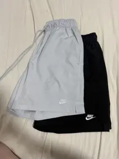 2枚セット NIKE ショートパンツ グレー ブラック S