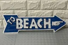 ビンテージ　00s TO BEACH サインプレート　看板