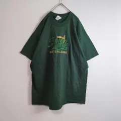 Tシャツ (XXL) 刺繍デザイン ニューオリンズ 大きいサイズ 緑色系 古着