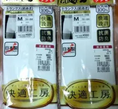 グンゼ快適工房トランクス（前あき）2枚セット Mサイズ