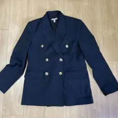 H&M エイチアンドエム ダブルプレスト 紺ブレ 金ボタン テーラードジャケット