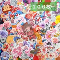 ⑤海外 フレークシール まとめ売り♥コラージュ素材　ごほうびシール　おすそ分け