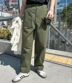 andme ワイドベイカーパンツ