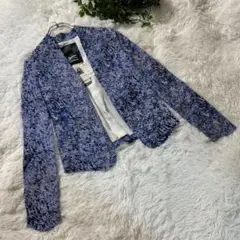 新品未使用品★デンハム シルク100%　ノーカラー ジャケットXXS