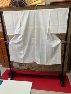 正絹 はぶたい織 長襦袢 白地無地 半衿あり 単衣 着物