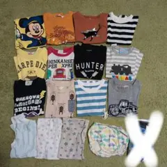 100cm 半袖Tシャツ12着＋肌着３着＋未使用パンツ1