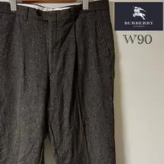 BURBERRY LONDON/ミックスウールスラックス/グレー系