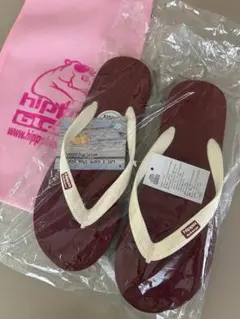 ラスト2点！【新品】レンガ赤/白　ヒッポブルー サンダル　27.5cm