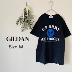 ギルダン ( M ) Tシャツ / メンズ 半袖 カレッジロゴ ブラック　黒