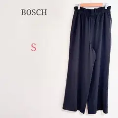 ◇ボッシュ【S】ワイドパンツ リラックスパンツ ウエストゴム シンプル 無地