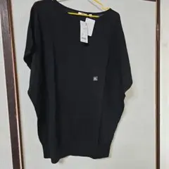 新品　ユニクロ　ブラック 半袖ポートネック　チュニック