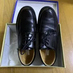 Rinescante Valentiano ブラックレースアップシューズ 4E