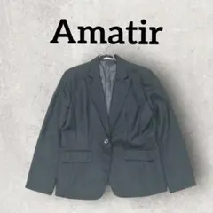 Amatir テーラードジャケット ビジネス レディース (17) ブラック